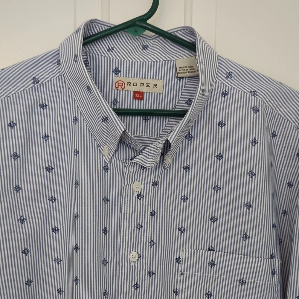 Roper Blue Striped Men's Shirt
